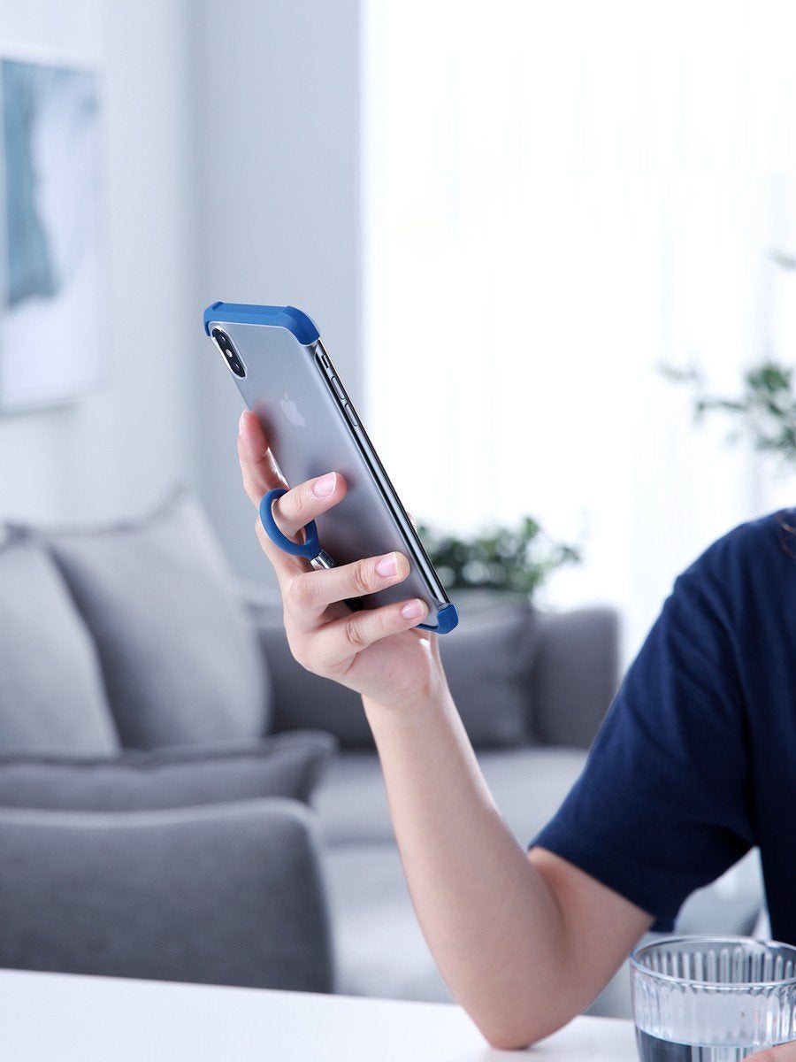 Frameless Semi Transparent Finger Ring Case for iPhone XSMAX - Planetcart