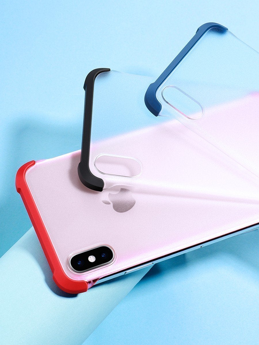 Frameless Semi Transparent Finger Ring Case for iPhone XSMAX - Planetcart