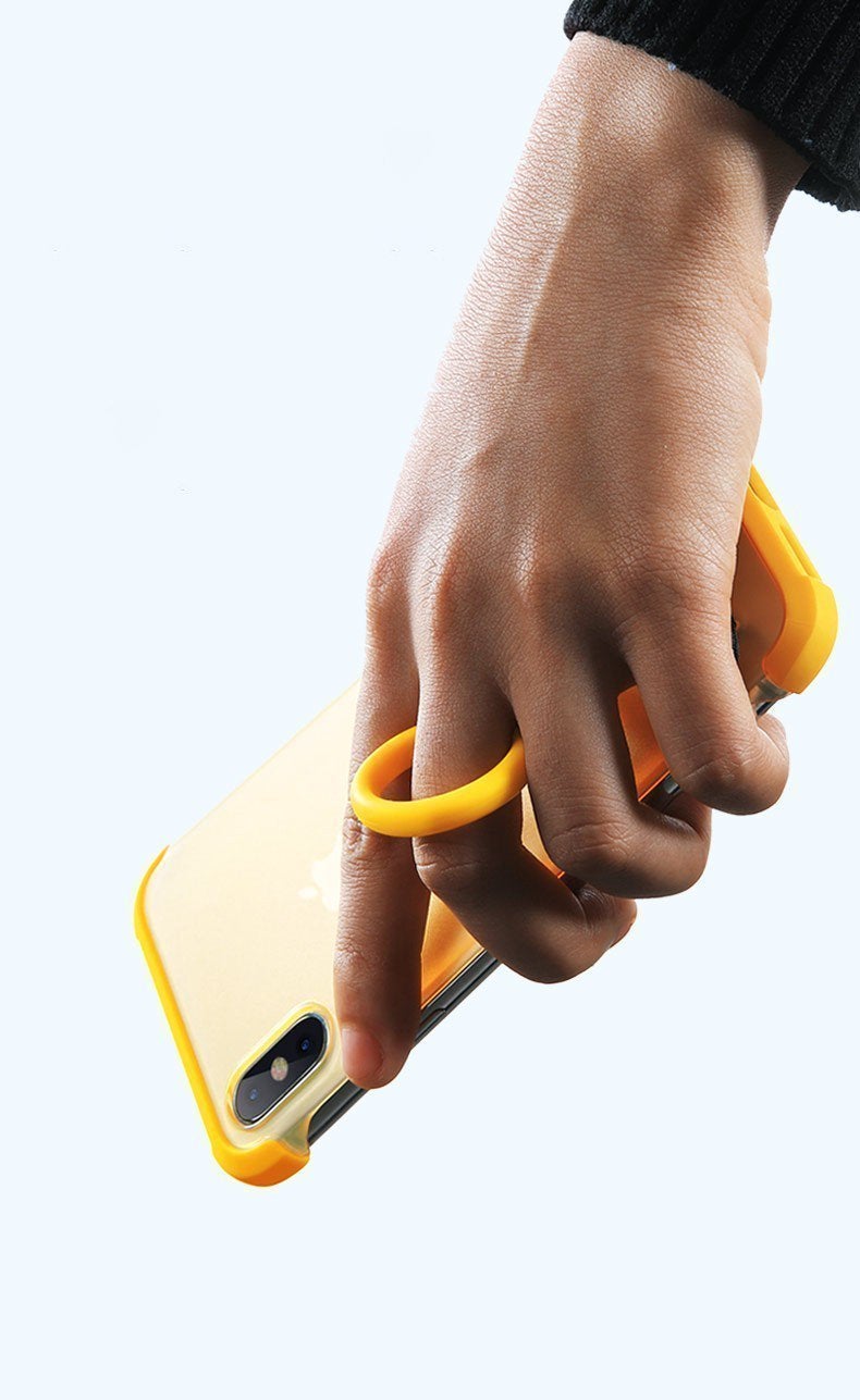 Frameless Semi Transparent Finger Ring Case for iPhone XSMAX - Planetcart