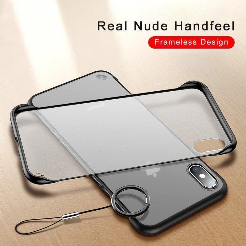 Frameless Semi Transparent Finger Ring Case for iPhone XSMAX - Planetcart