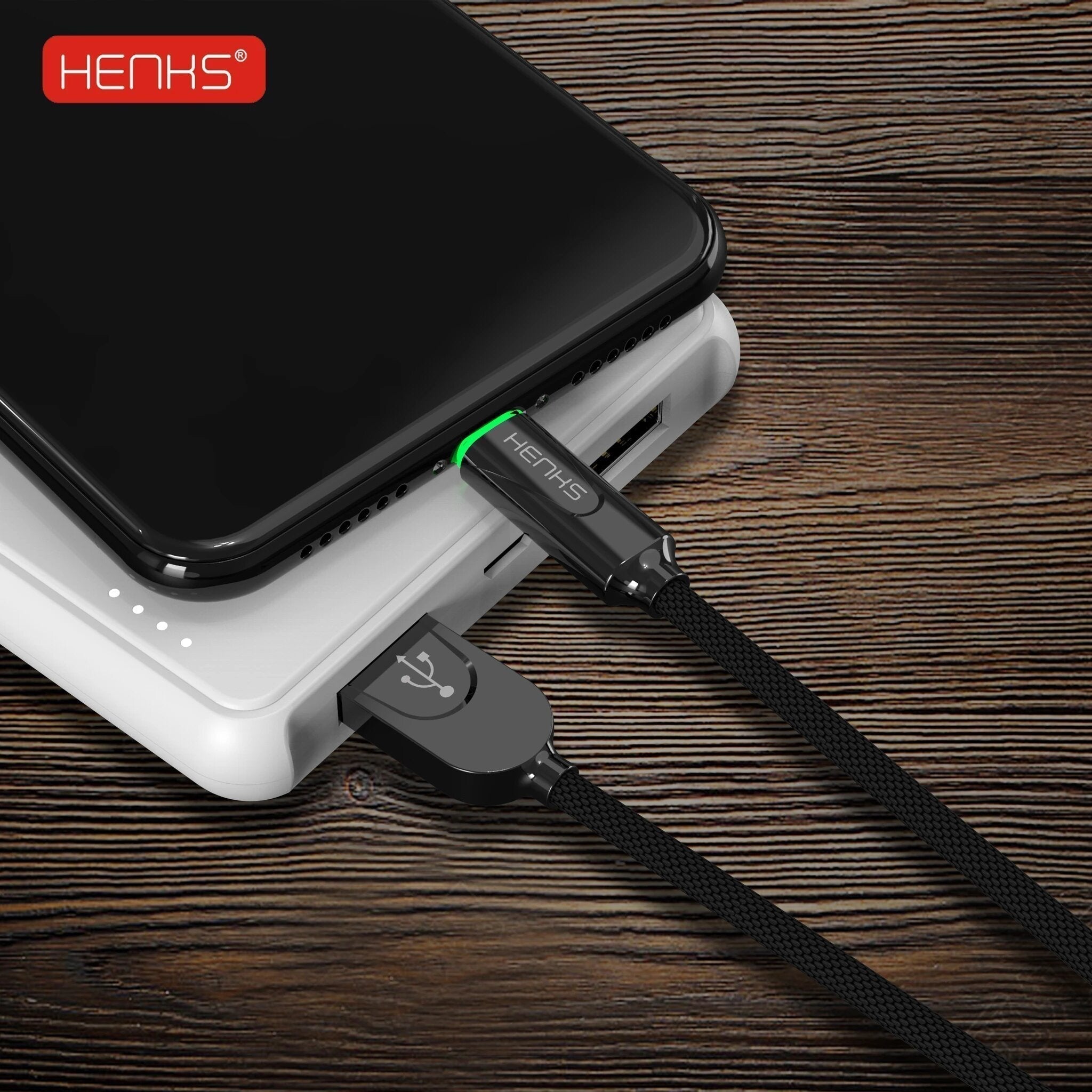HENKS Auto Disconnect Fast Charging USB Data Sync Metal Connector Cable for Apple iPhone - Planetcart
