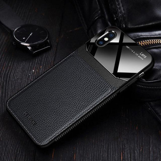 Joyroom Slim Sleek Leather Glass Card Holder Case For iPhone X/Xs - Planetcart