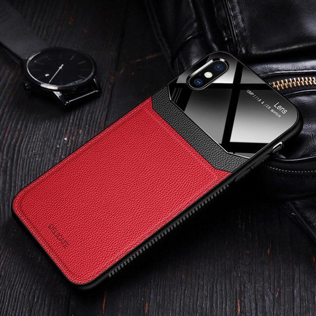 Joyroom Slim Sleek Leather Glass Card Holder Case For iPhone X/Xs - Planetcart