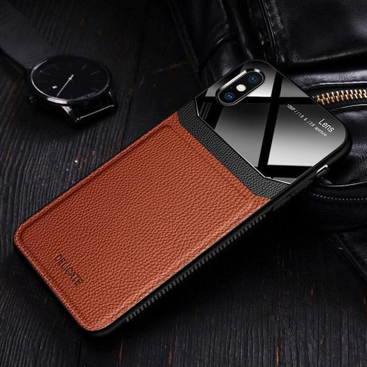 Joyroom Slim Sleek Leather Glass Card Holder Case For iPhone X/Xs - Planetcart