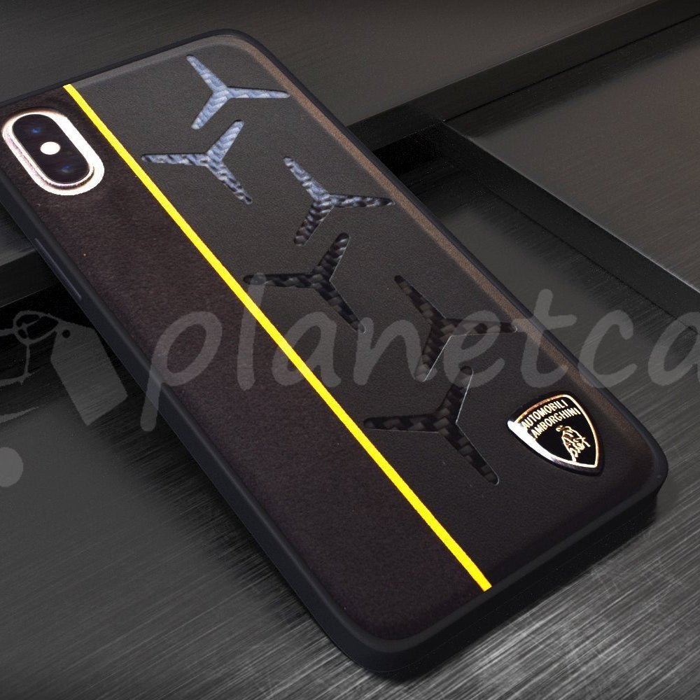 Lamborghini Genuine Huracan D12 Leather Crafted Limited Edition Case For iPhone X/XS - Planetcart