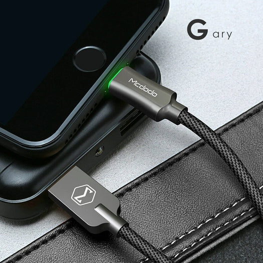 McDodo LED Light Auto Disconnect Fast Charging USB Data Sync Lightning Cable for Apple iPhone - Planetcart