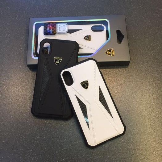 Lamborghini Genuine Aventador D8 Carbon Fiber And Leather Crafted Limited Edition Case For iPhone X/XS - Planetcart