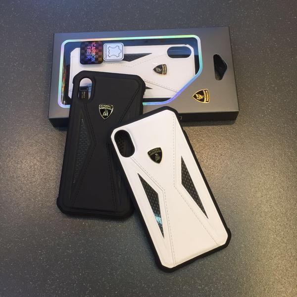 Lamborghini Genuine Aventador D8 Carbon Fiber And Leather Crafted Limited Edition Case For iPhone X/XS - Planetcart
