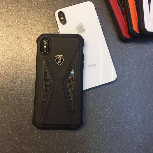 Lamborghini Genuine Aventador D8 Carbon Fiber And Leather Crafted Limited Edition Case For iPhone X/XS - Planetcart