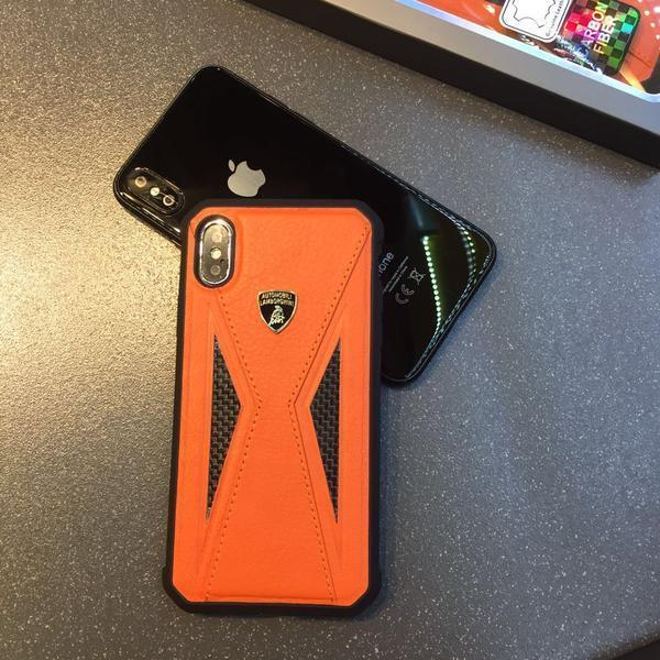 Lamborghini Genuine Aventador D8 Carbon Fiber And Leather Crafted Limited Edition Case For iPhone X/XS - Planetcart