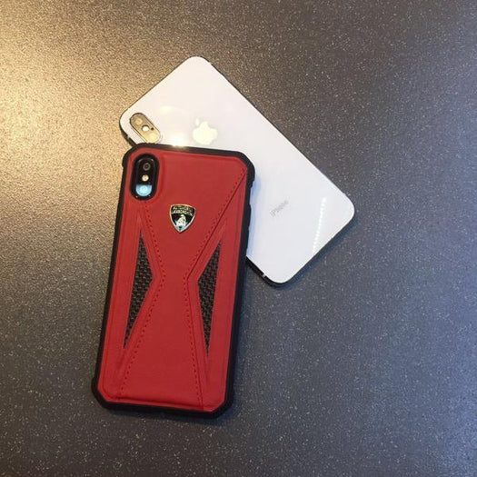 Lamborghini Genuine Aventador D8 Carbon Fiber And Leather Crafted Limited Edition Case For iPhone X/XS - Planetcart