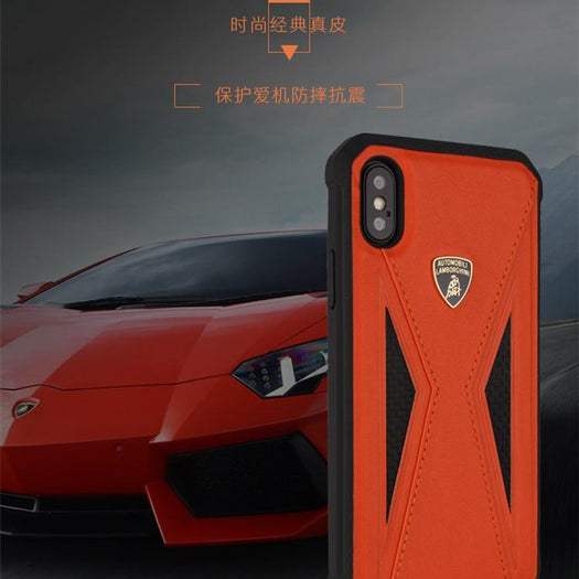 Lamborghini Genuine Aventador D8 Carbon Fiber And Leather Crafted Limited Edition Case For iPhone X/XS - Planetcart