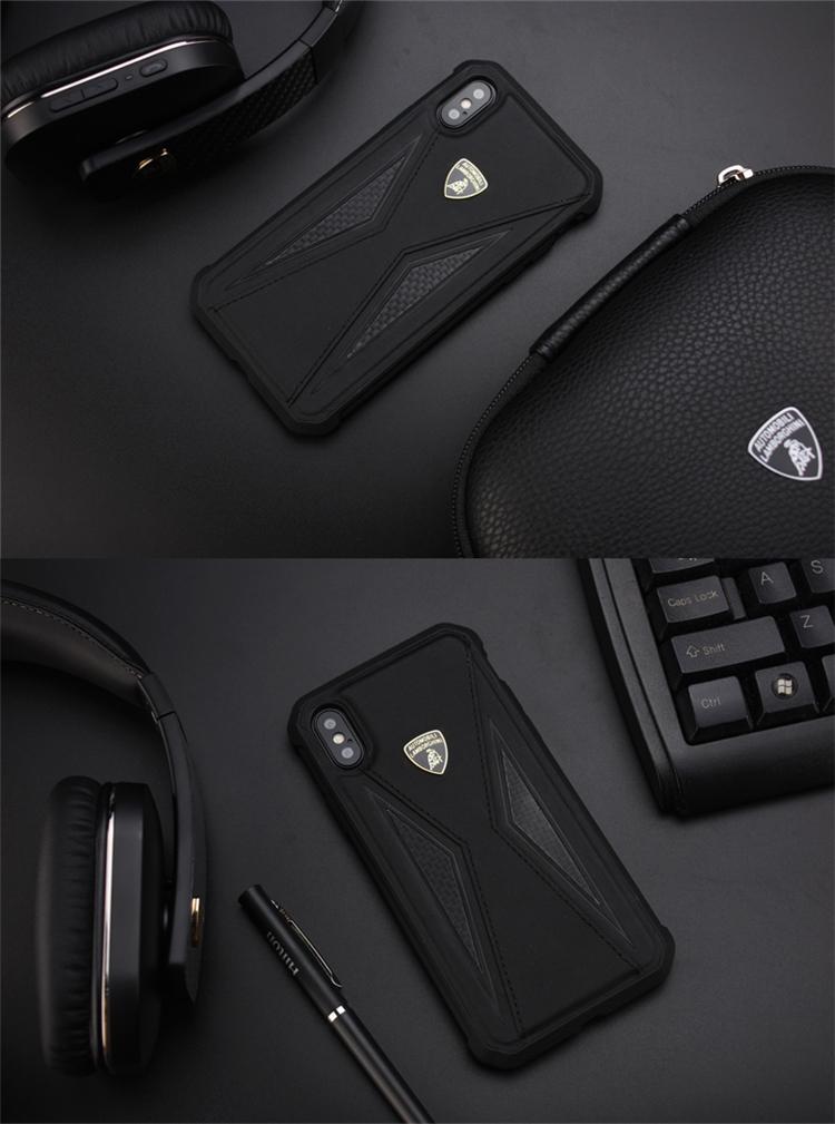 Lamborghini Genuine Aventador D8 Carbon Fiber And Leather Crafted Limited Edition Case For iPhone X/XS - Planetcart