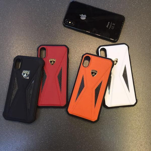Lamborghini Genuine Aventador D8 Carbon Fiber And Leather Crafted Limited Edition Case For iPhone X/XS - Planetcart