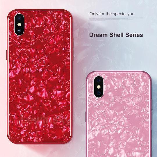 Dream Shell Textured Marble Case For iPhone X/XS - Planetcart