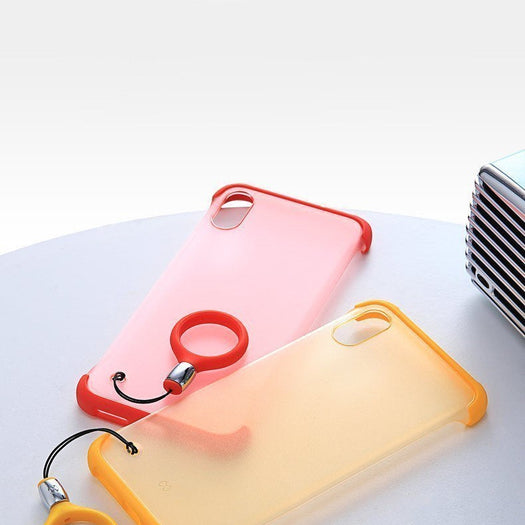 Frameless Semi Transparent Finger Ring Case for iPhone XSMAX - Planetcart
