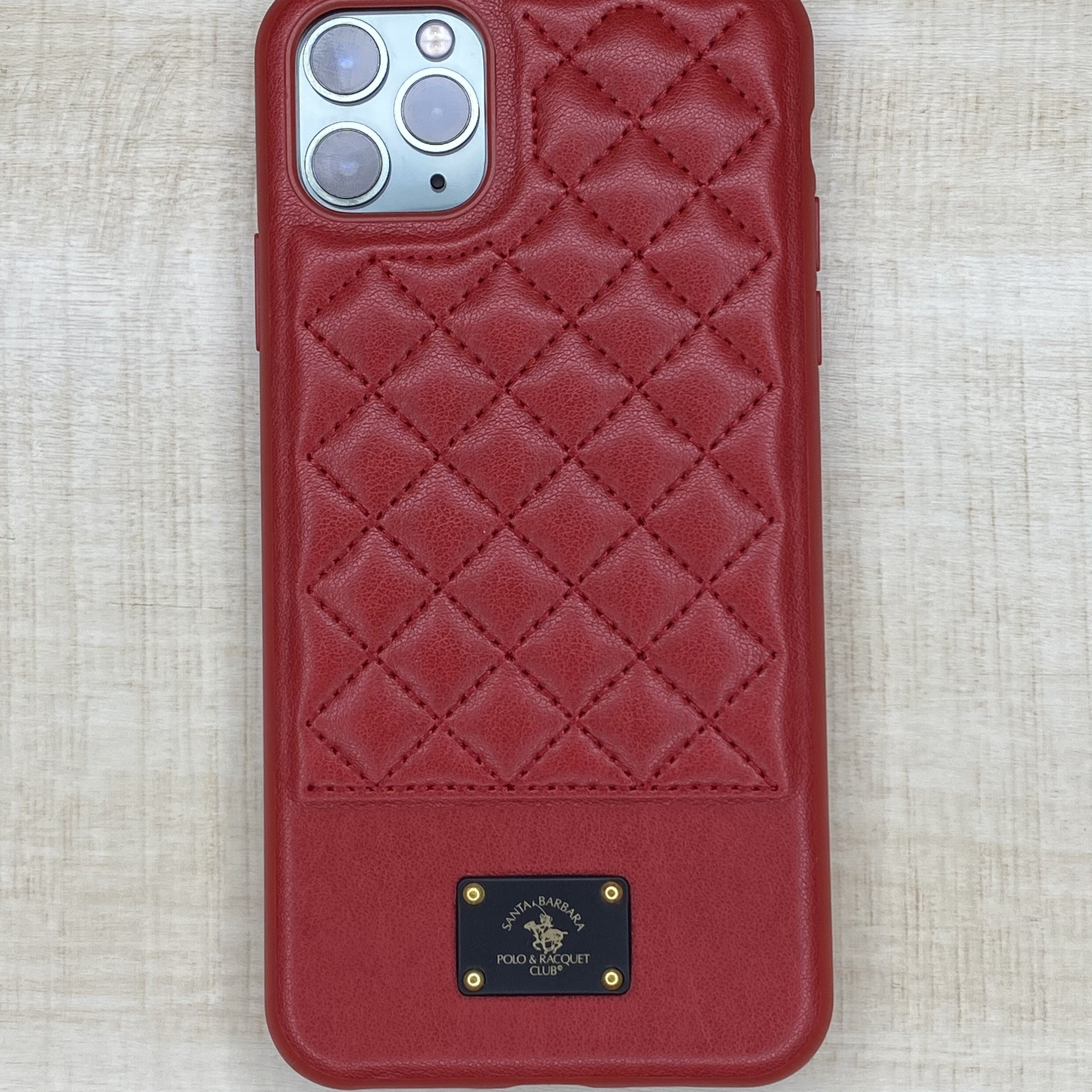 Santa Barbara Bradley Genuine Leather Case For iPhone 11 Pro Red - Planetcart