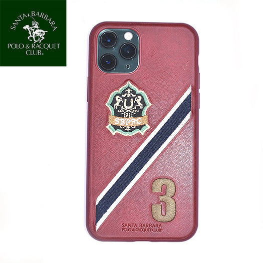 Santa Barbara Third Genuine Leather Case for iPhone 11 Pro Max Red