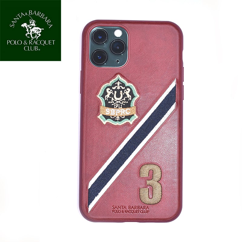 Santa Barbara Third Genuine Leather Case for iPhone 11 Pro Max Red