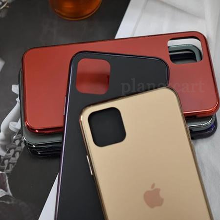 Special Edition Matte Finish Silicone Soft Edge Glass Case For iPhone 11 Pro