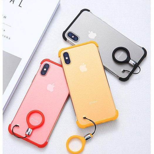 Frameless Semi Transparent Finger Ring Case for iPhone XSMAX - Planetcart