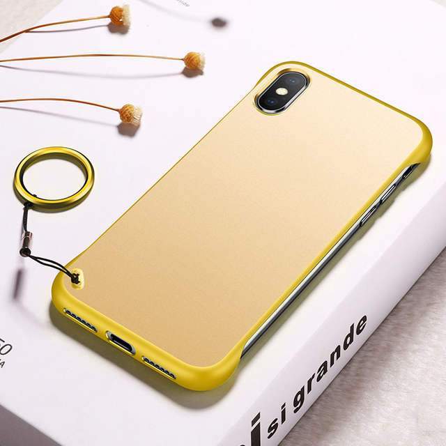 Frameless Semi Transparent Finger Ring Case For iPhone X/Xs - Planetcart