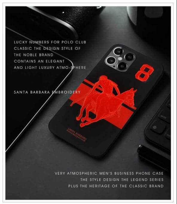 Santa Barbara Garner Series Genuine Leather Black Case For iPhone 13 Pro Max - planetcartonline