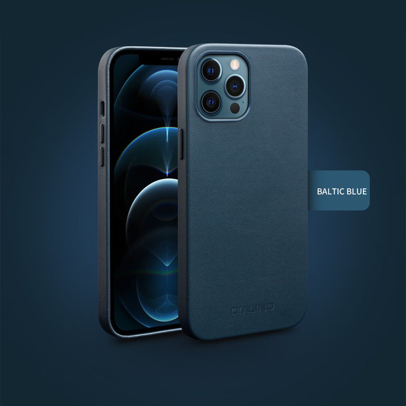 Qialino Premium Quality Luxury Leather Back Case with MagSafe Compatibility  for Apple iPhone 13 Pro Max