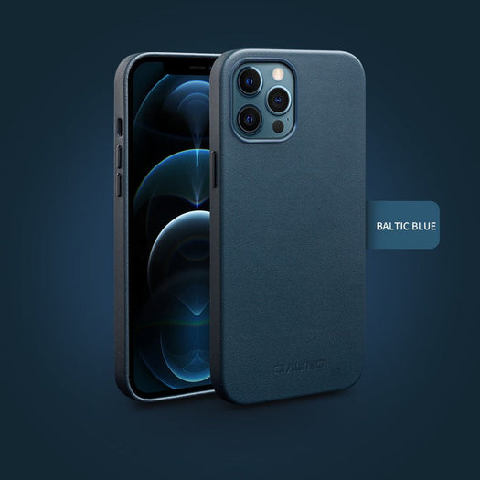 Qialino Premium Quality Luxury Leather Back Case with MagSafe Compatibility  for Apple iPhone 13 Pro Max