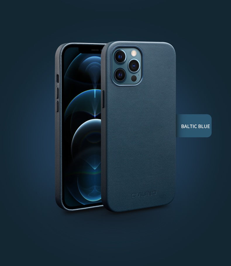 Qialino Premium Quality Luxury Leather Back Case with MagSafe Compatibility  for Apple iPhone 13 Pro Max