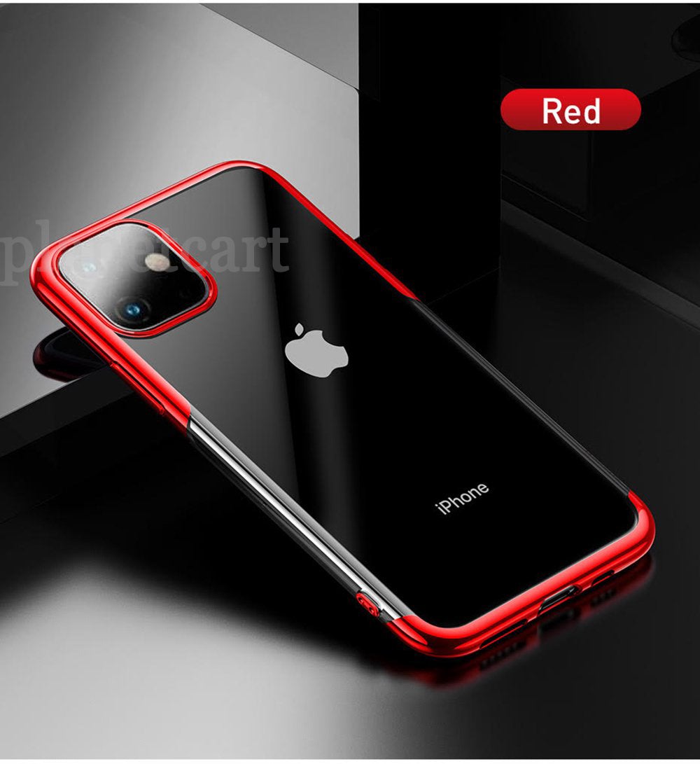 Baseus Ultra-Thin Transparent Sparkling Edge Case For iPhone 11