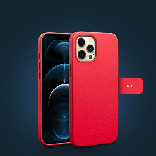 Qialino Premium Quality Luxury Leather Back Case with MagSafe Compatibility  for Apple iPhone 13 Pro Max