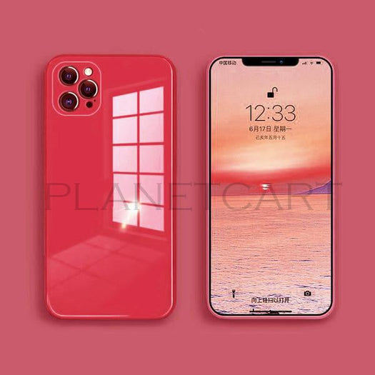 Special Edition Glossy Silicone Soft Edge Back Case with Camera Protection For iPhone 12