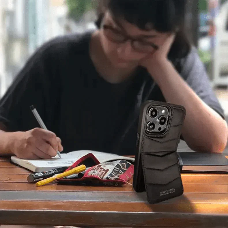 Santa Barbara Classic Clyde Series Genuine Leather Case For iPhone 15 Pro Max