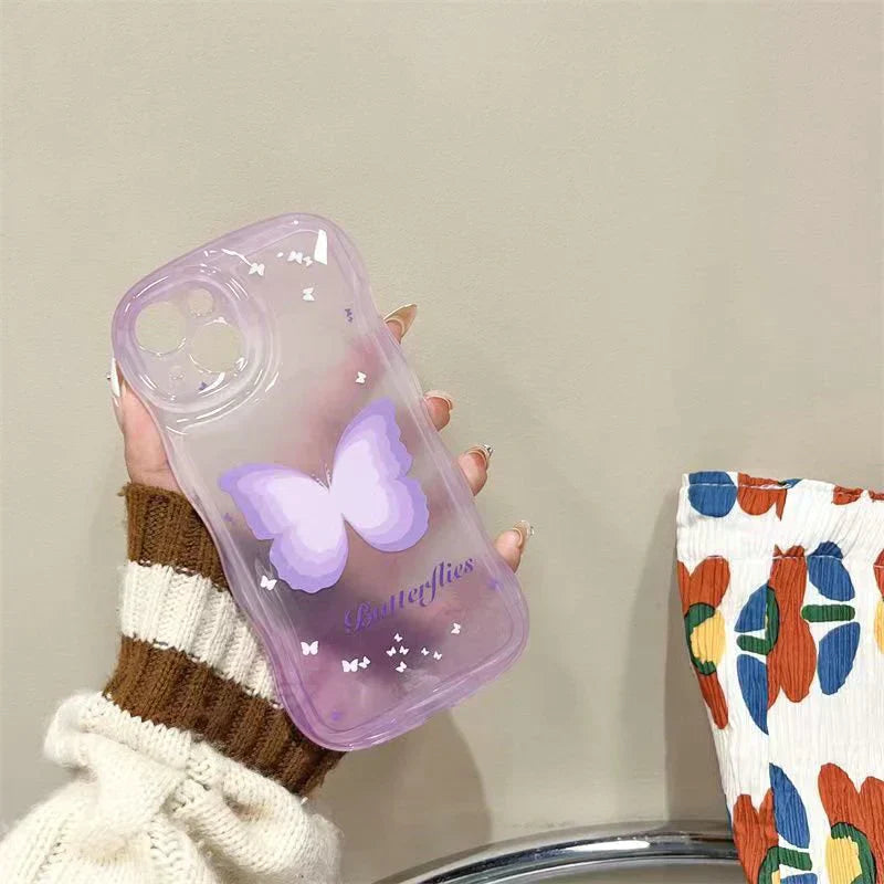 Butterflies Shockproof Back Case For Apple iPhone 15 Pro Max