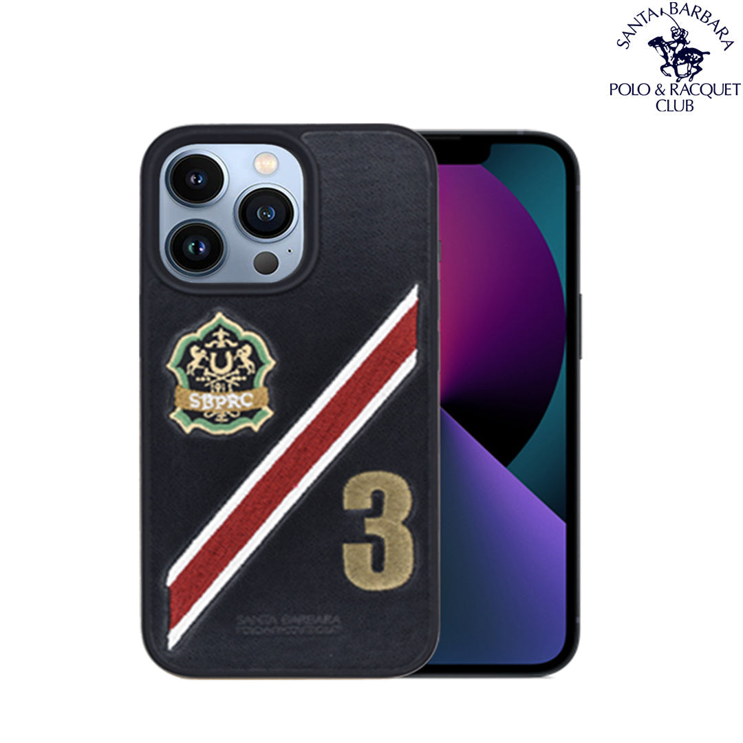 Santa Barbara Third Series Genuine Black Leather Case For iPhone 13 Pro