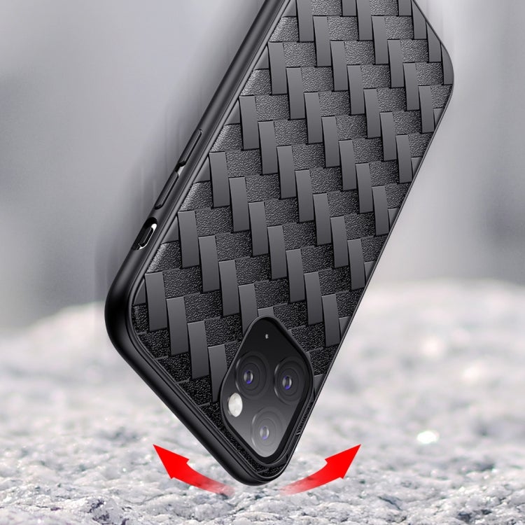 Joyroon Milan Series Cross Grid Pattern Case for iPhone 11 Series-Black