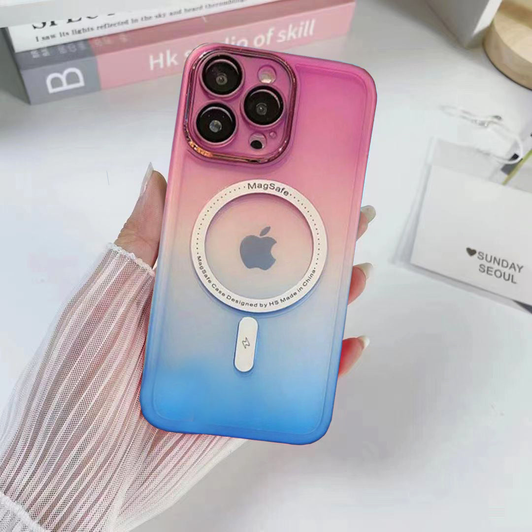 Premium Gradient Silicone Case With Magsafe For iPhone 15 Plus