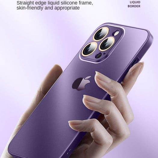 Glossy Ultra Thin Camera Lens Protection Case For iPhone