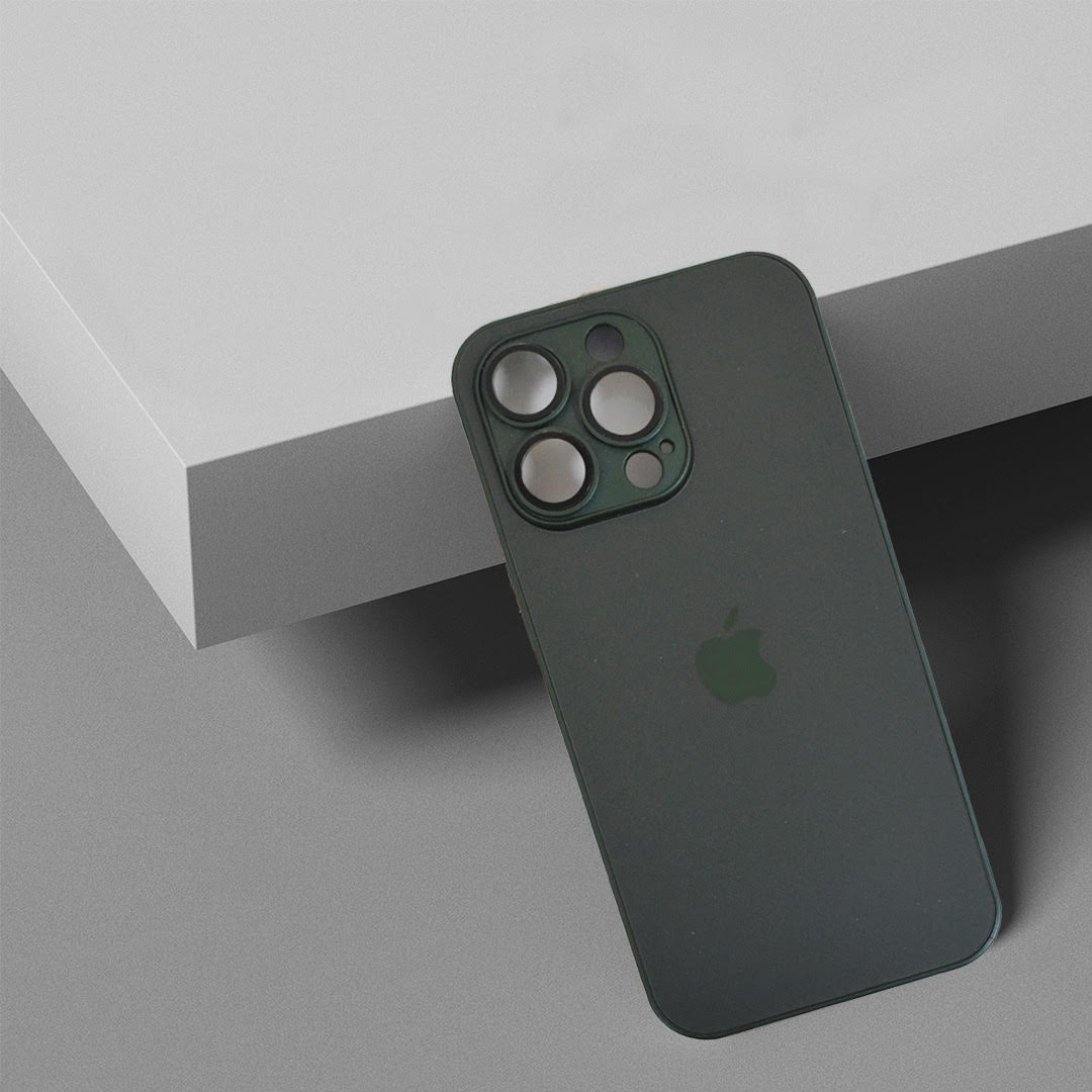 Premium Glass Back Case With Camera Lens Protector For iPhone 14