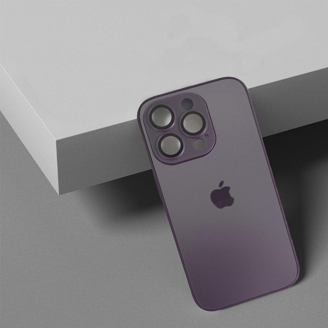 Premium Glass Back Case With Camera Lens Protector For iPhone 14 Plus