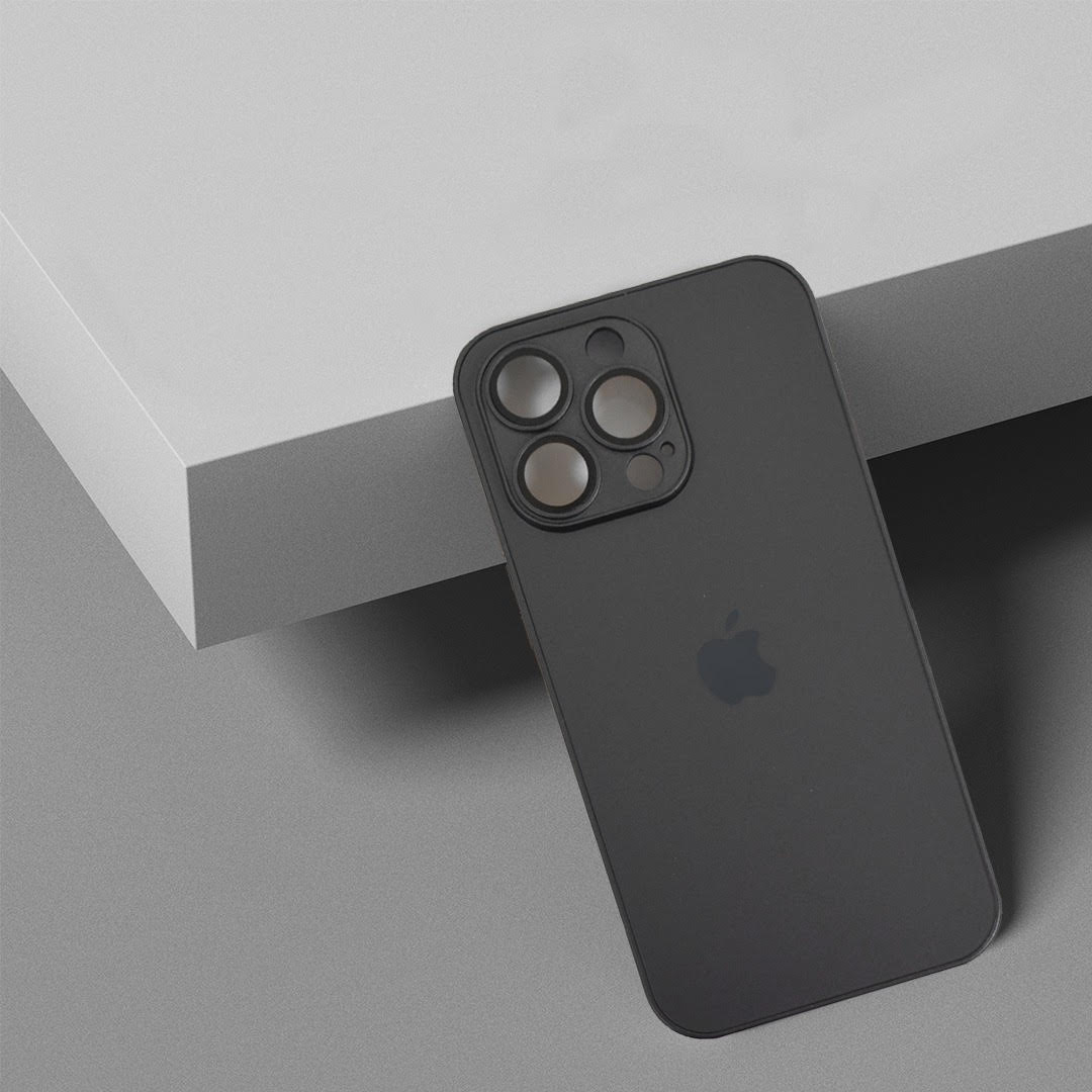 Premium Glass Back Case With Camera Lens Protector For iPhone 14