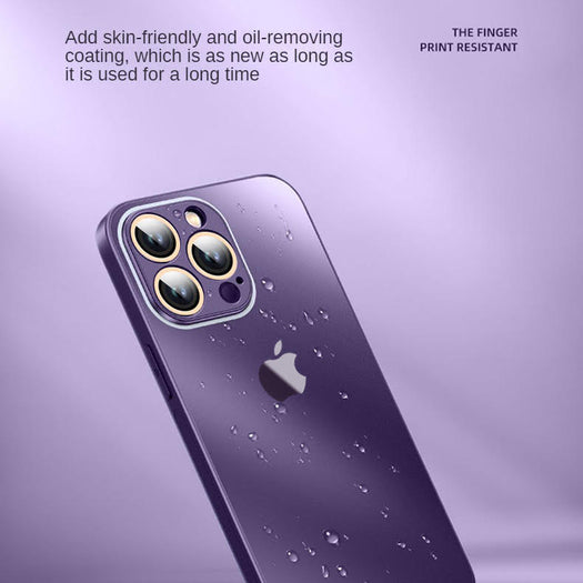 Glossy Ultra Thin Camera Lens Protection Case For iPhone