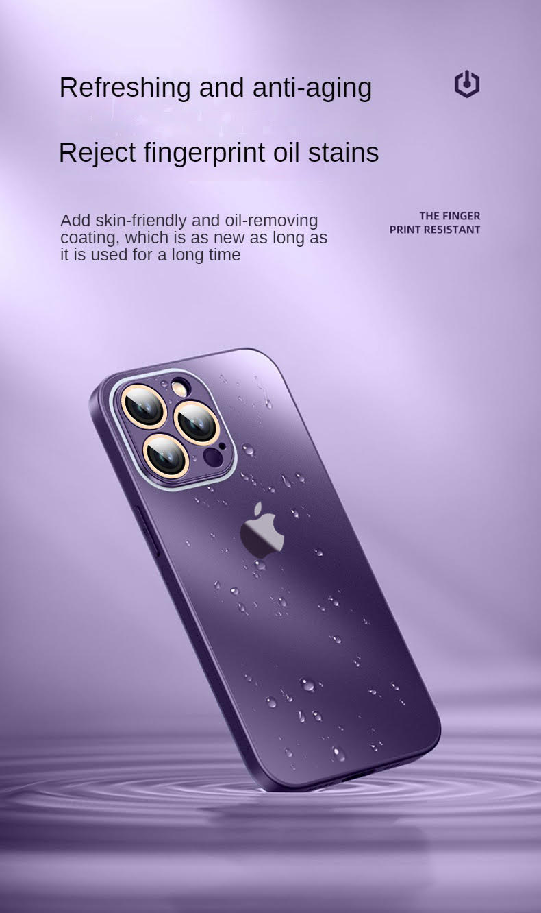 Glossy Ultra Thin Camera Lens Protection Case For iPhone